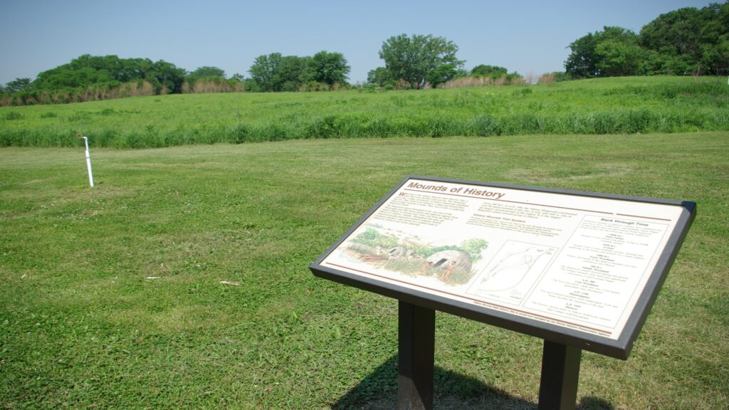 Albany Mounds interpretive sign